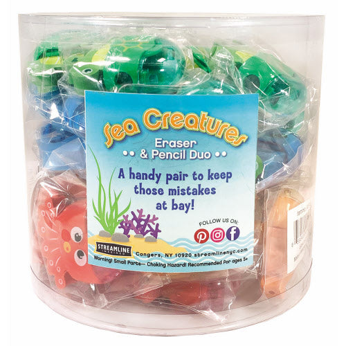 Sea Creatures Eraser & Sharpener Duo Set