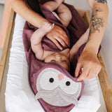 Perlimpinpin Baby Hooded Towel Owl