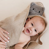 Perlimpinpin Baby Hooded Towel Hippo
