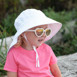 Jan & Jul Polarized Sunglasses Heart  White w/aurora lens