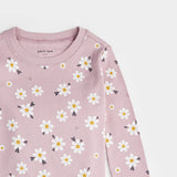 Petit Lem 2pc Pajamas Daisy Print on Mauve Kids'