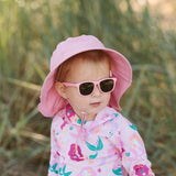 Jan & Jul Polarized Sunglasses Urban Peachy Pink w/black lens