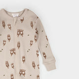 Petit Lem Rib Convertible Sleeper Otter Print