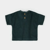 Petit Lem FINAL SALE  2pc Military Green Terry Shorts Set