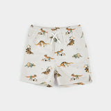 Petit Lem Swim Trunk - Beach Dinos Print on Beige  KIDS'