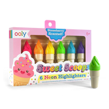 Ooly Sweet Scoops: Scented Neon Highlighters (Set of 6)