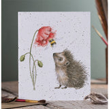 All Occasion Card - Busy as a Bee Hedgehog