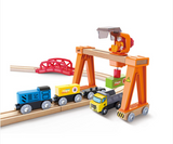 Hape E3791 Lift & Load Harbour Rail Set