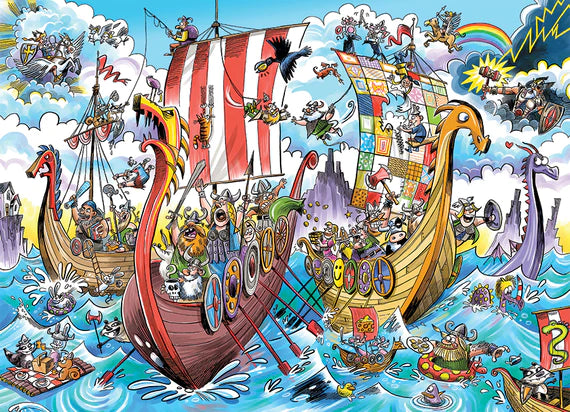 Cobble Hill 1000pc Puzzle 44505 DoodleTown: Viking Voyage
