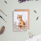 Wrendale Wildflower Card - Make My Daisy Fox