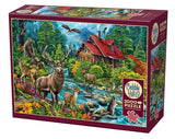 Cobble Hill 2000pc Puzzle 49016 Red-Roofed Cabin