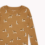 Petit Lem 2pc Pajamas Beagle Print on Amber, Kids'