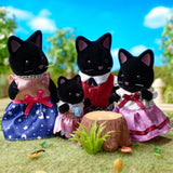 Calico Critters 2326 Midnight Cat Family