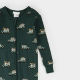 Petit Lem Sleeper Safari SUV Print on Military Green