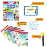 Skillmatics Write and Wipe Activity Mats Transport Off We Go