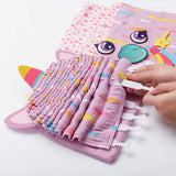 Bright Stripes Magic Scrunch Pillow- Unicorn