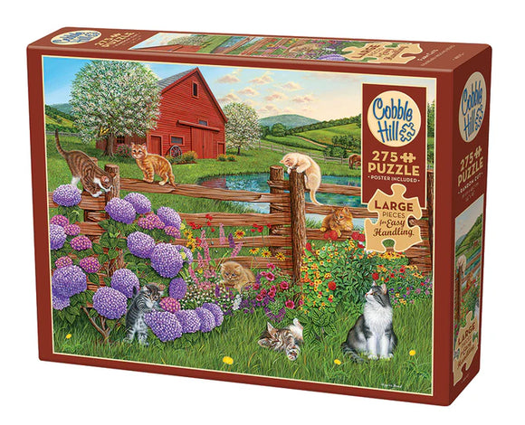 Cobble Hill 275pc Easy Handling Puzzle 48015 Farm Cats