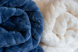 Juddlies Jacquard Flannel Blanket Navy