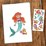 Pico Tatoo Greeting Card & Tattoo - The Mermaids 726