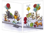 Birthday Card Sidewalk Dogs