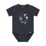 MinyMo Bodysuit Sea Life Odyssey Gray