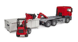 Bruder 03767 MAN TGS Truck with Roll-Off-Container with Compact Loader