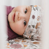 Perlimpinpin Bamboo Knotted Hat Floral Patch Size 1-3 Months