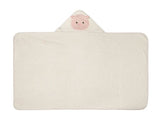 Perlimpinpin TODDLER Hooded Towel Piglet