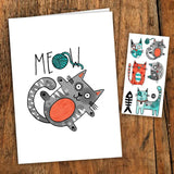Pico Tatoo Greeting Card & Tattoo - Cat 708