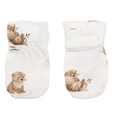 Perlimpinpin Bamboo Scratch Mitts Otters