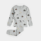Petit Lem 2pc Pajama Dinoscaries Glow in the Dark on Lunar Grey, Kids'