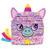 Bright Stripes Magic Scrunch Pillow- Unicorn