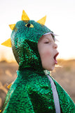 Great Pretenders 53062 Toddler Dragon Cape Green Metallic
