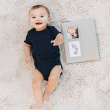 Pearhead Hello Baby Linen Baby Book