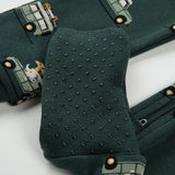 Petit Lem FINAL SALE 2pc Pajama Set Safari SUV Print on Military Green