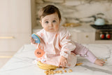 Loulou Lollipop Long Sleeve Bib - Seashells