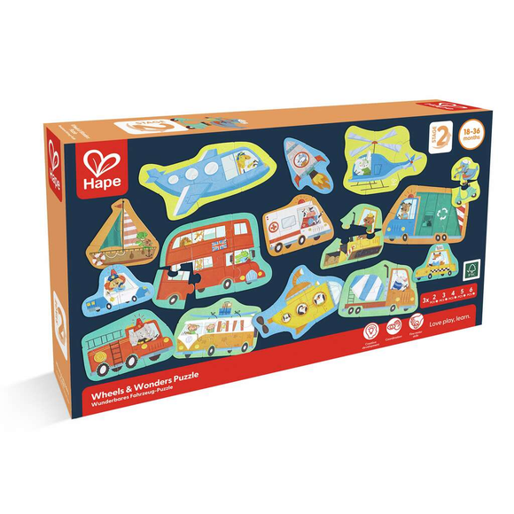 Hape E1649 Wheels & Wonders 60pc Puzzle