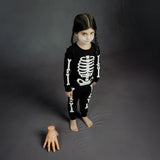 Petit Lem 2pc Pajama Set Skeleton Glow in the Dark Print on Black Baby