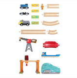 Hape E3791 Lift & Load Harbour Rail Set