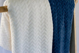 Juddlies Jacquard Flannel Blanket Navy