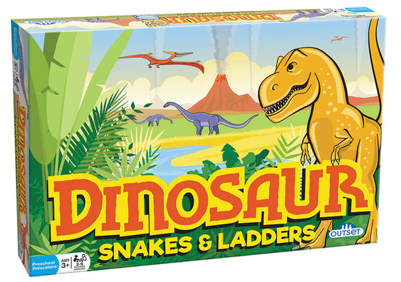 Dinosaur Snakes and Ladders Board Game
