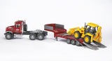 Bruder 02813 MACK Granite Low Loader and JCB 4CX