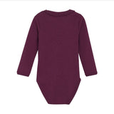 MinyMo Bodysuit LS Rib Raspberry Coulis