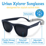 Jan & Jul Polarized Sunglasses Urban DARK Navy w/black lens