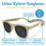 Jan & Jul Polarized Sunglasses Urban Olive Khaki w/black lens