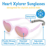 Jan & Jul Polarized Sunglasses Heart Frosty Lavender w/aurora lens