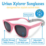 Jan & Jul Polarized Sunglasses Urban Peachy Pink w/black lens
