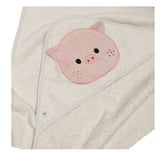 Perlimpinpin TODDLER Hooded Towel Piglet