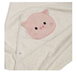 Perlimpinpin Baby Hooded Towel Piglet