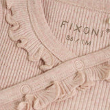 Fixoni LS Rib Ruffles Silver Peony